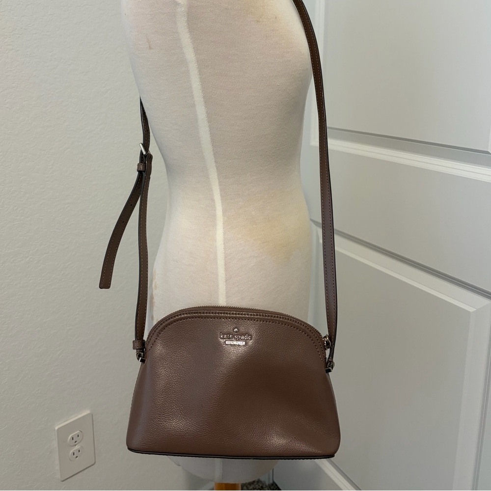 Kate Spade Brown Pebbled Leather Crossbody Bag